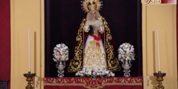 Lágrimas con pañuelo negro presidirá el Triduo desde el altar mayor a los pies del crucificado