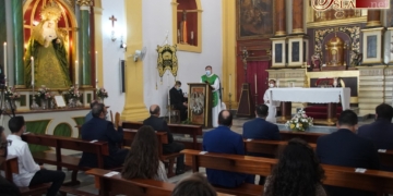 Los hermanos del Huerto conmemoran con una Función el XIV aniversario de la Coronación