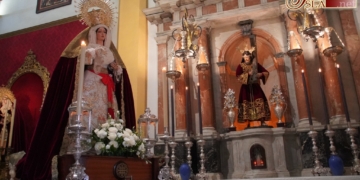 La Virgen de los Dolores preside mañana el rosario de antorchas en el interior de la Iglesia Mayor