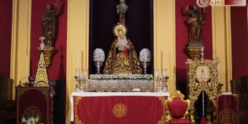 La Virgen de los Dolores preside a partir de mañana desde el altar mayor los cultos en su honor