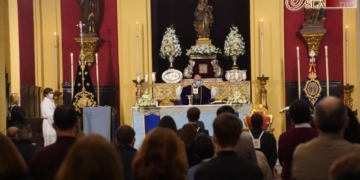Aforo completo en la Iglesia Mayor para el inicio del Triduo a la Inmaculada de Medinaceli