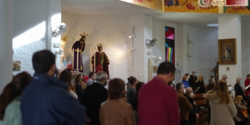 Los hermanos del Prendimiento celebraron esta mañana la festividad de San Juan Evangelista