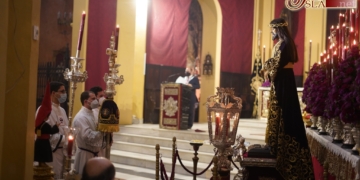 El rezo del Vía-Crucis antecedió al cuarto día del Quinario a Jesús de Medinaceli