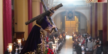 Jesús Nazareno fue trasladado a su altar para el inicio el martes del Quinario