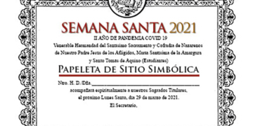 Hasta el sábado los hermanos de Afligidos podrán solicitar la papeleta de sitio simbólica