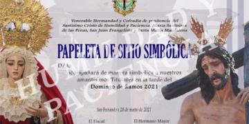 Humildad y Paciencia pone a disposición de sus hermanos una papeleta simbólica