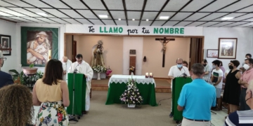 Misa en el Buen Pastor para celebrar el 16 de julio junto al Carmen de Gallineras