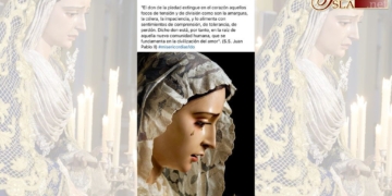 Misericordia confunde a la Virgen de la Piedad con la de la Paz de Vélez-Málaga en sus redes