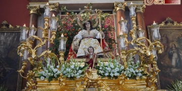 La Divina Pastora presidirá los cultos de agosto entronizada en su paso