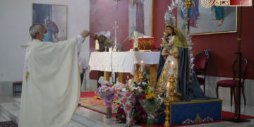 Misa en honor a la Virgen de los Ángeles en el día de su festividad