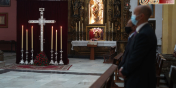 Los hermanos del Nazareno celebraron la festividad de la Exaltación de la Santa Cruz con una eucaristía