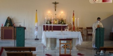 Las misas regresan a la Parroquia de la Oliva tras las obras en la cubierta