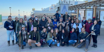 Los rocieros isleños vuelven a las arenas de Doñana con motivo de la peregrinación anual