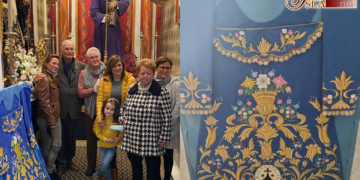 Donan una saya pintada para la Virgen de la Piedad