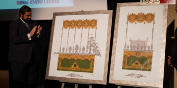 El nuevo palio de Gracia y Esperanza aprobado por los hermanos del Huerto en cabildo
