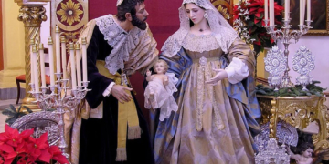 Misericordia vuelve a montar con sus imágenes secundarias el Belén en la Pastora