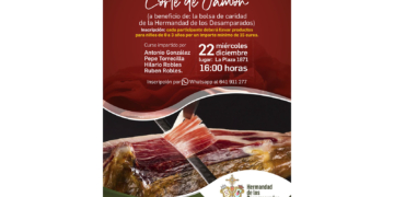 ASIHTUR celebra el 22 de diciembre un curso de cortadores de jamón en favor de la bolsa de caridad de Desamparados
