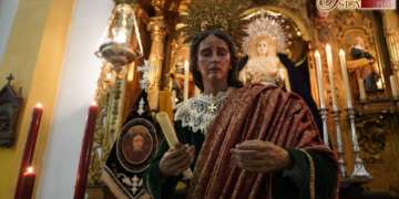 En la Soledad se celebró la festividad de San Juan entronizándolo en un altar efímero