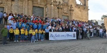 La Hermandad de Cristo Rey participó en la peregrinación mariana lasaliana de Jerez