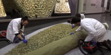 Así conserva y mantiene CYRTA las piezas bordadas de la Hermandad de la Macarena