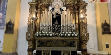 Así luce la Virgen de la Soledad para presidir el Vía-Crucis de las hermandades