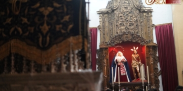 El palio de la Virgen de las Lágrimas llegó a la Iglesia Mayor