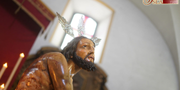 Jesús Atado a la Columna en Besapié durante el día de hoy