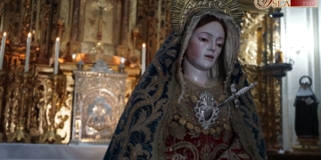 La Virgen de los Dolores de la Compañía de María se expone históricamente a su veneración