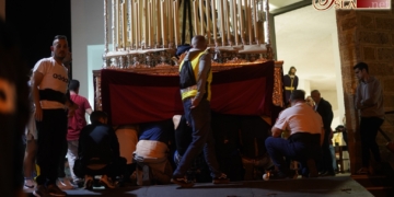 Los pasos del Prendimiento en el Parque a la espera de un nuevo Martes Santo