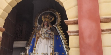 La Virgen del Rosario de Bornos procesionó con motivo de la Fiesta de la Rosa