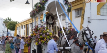 El Simpecado del Rocío se recogerá en la Capilla de la Vera-Cruz tras su participación en la Magna