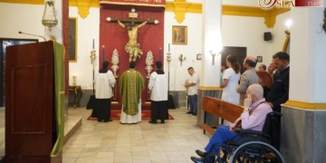 Los hermanos de Desamparados celebraron la Función en honor al Cristo de la Sangre