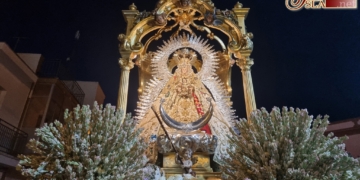 La Virgen de Palomares fue trasladada desde su Santuario a la Iglesia de la Purísima Concepción de Trebujena