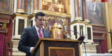 Pablo Lobato pregonó a la Virgen de la Salud tras la Función en su honor