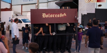 La cuadrilla del Nazareno prepara su doblete de Dolores en la Magna Mariana