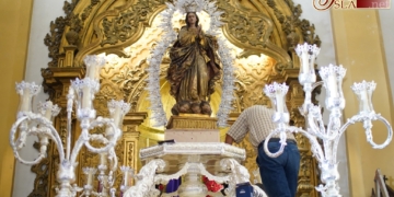 Los cofrades de Medinaceli trabajan para finalizar los pasos de Trinidad e Inmaculada Concepción