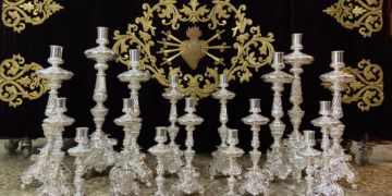 La candelería de Dolores de Nazareno plateada gracias al trabajo de su Grupo Joven