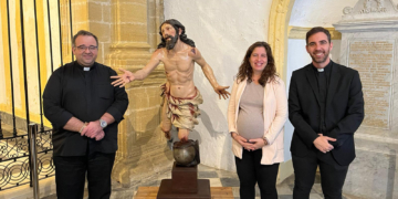El Cristo del Perdón de Medina ha sido trasladado tras su restauración al Museo de Bellas Artes de Sevilla para la exposición sobre Pedro Roldán