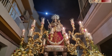 La Virgen de Guía procesionó en Chiclana tras su restauración