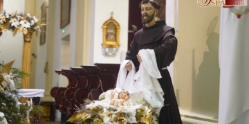 San Francisco en el Belén de la Castrense con motivo del VIII centenario de la primera representación belenista
