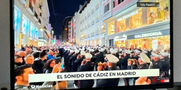 Rosario de Cádiz llega a informativos nacionales de televisión con la inauguración de FITUR