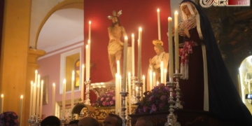 La Virgen de las Lágrimas fue trasladada al altar de cultos cuaresmales junto al rezo del Vía Matris