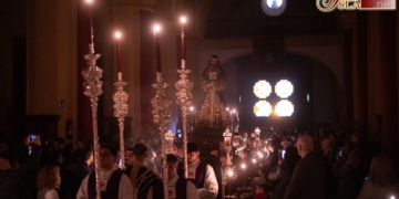 Jesús Cautivo y Rescatado fue trasladado al altar de Quinario que se inicia hoy