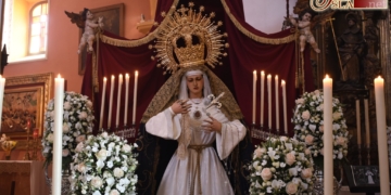 La Virgen de las Lágrimas expuesta en Besamano dentro de los cultos extraordinarios por el 125 aniversario de su bendición
