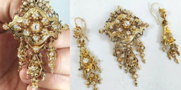 Así es el medio aderezo alfonsino de oro y diamantes para la Virgen del Carmen que ha restaurado ‘El Oribe’