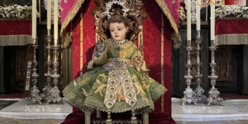 El Bendito Niño de San José expuesto en Besapié en el inicio de los Siete Domingos