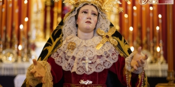 La Virgen del Mayor Dolor recupera su policromía original del XVIII