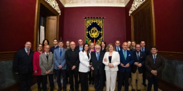 La recepción de la pregonera de la Semana Santa se realizó este año en el ayuntamiento