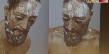 Jesús Nazareno recuperó con la restauración la policromía del XIX y no la original