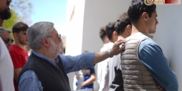 Más de 80 cargadores acuden a la cita para portar a la Patrona en el Corpus